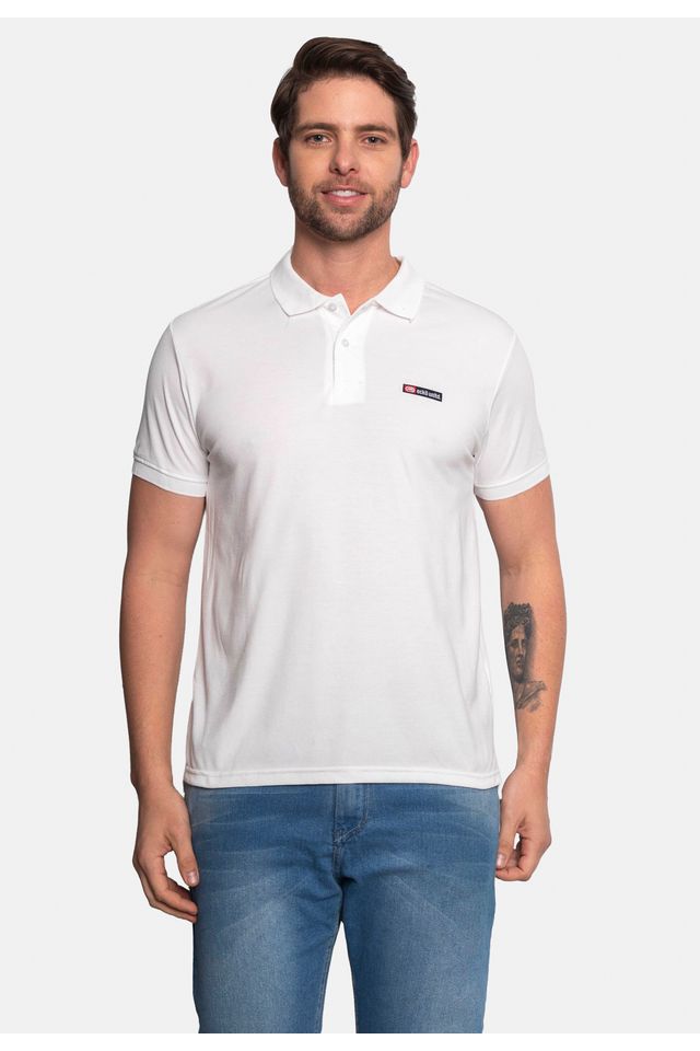 Camisa Polo Ecko Polo Piquet Branca - G Camisa Polo Ecko Polo Piquet Branca - G
