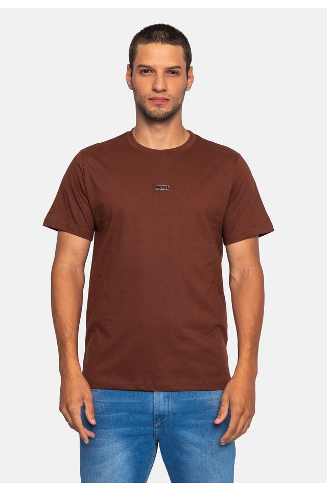 Camiseta Fatal Estampanda Marrom - P Camiseta Fatal Estampanda Marrom - P