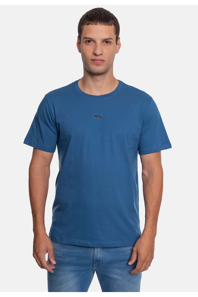 Camiseta Fatal Estampada Azul Marinho - P