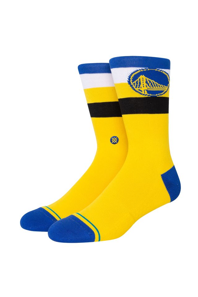 Meia Stance Golden State Warriors Amarela com Azul Royal - ÚNICO
