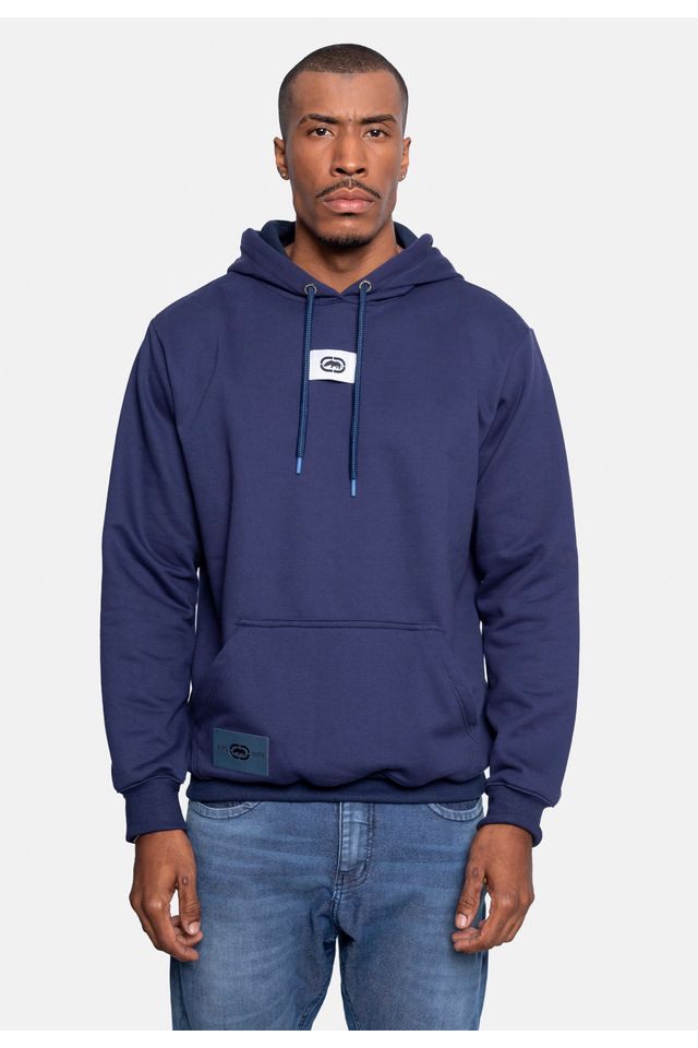 Moletom Ecko Canguru Fechado Azul Marinho - P Moletom Ecko Canguru Fechado Azul Marinho - P