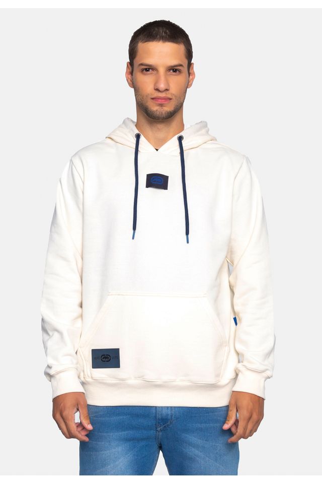 Moletom Ecko Canguru Fechado Off White - P Moletom Ecko Canguru Fechado Off White - P