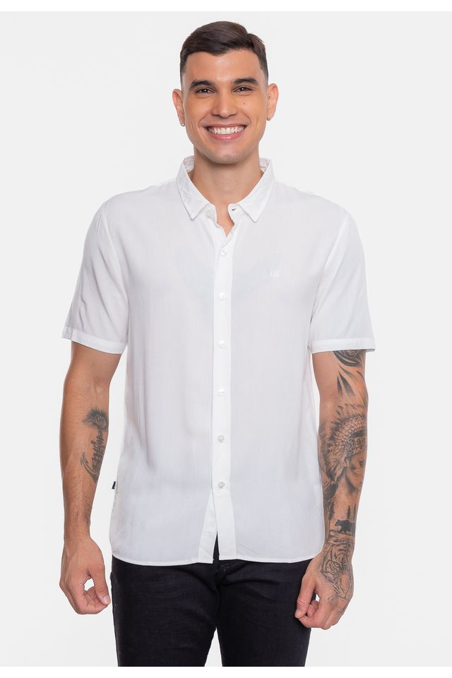 Camisa HD Viscose Branca - P Camisa HD Viscose Branca - P