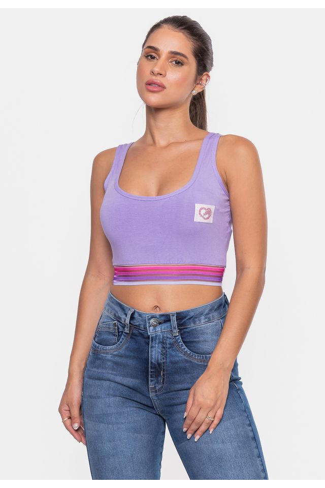 Top Ecko Feminino Sandy Lilás - P Top Ecko Feminino Sandy Lilás - P