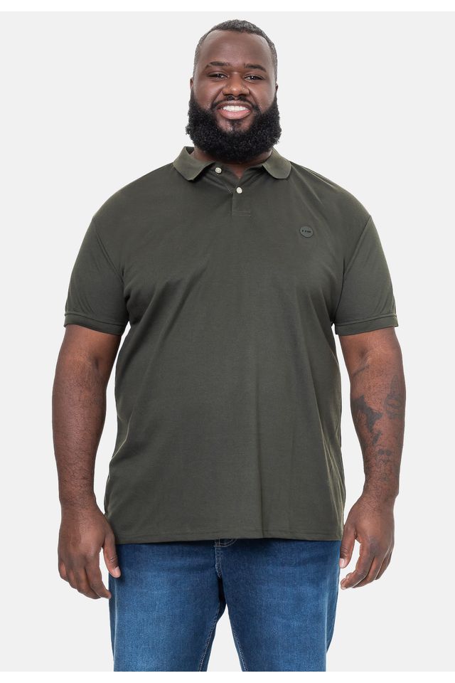 Camisa Polo HD Piquet Verde - Plus P