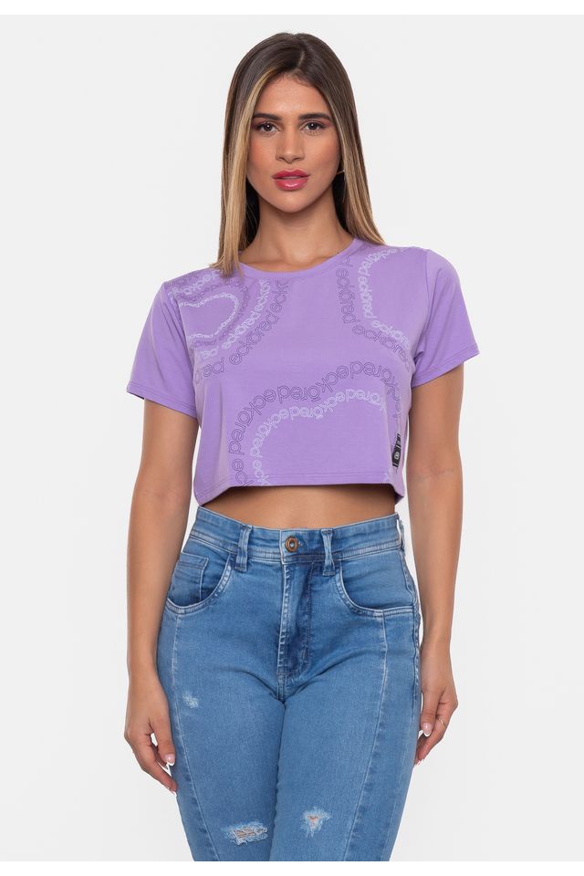 Cropped Ecko Feminina Liliu Lilás - P