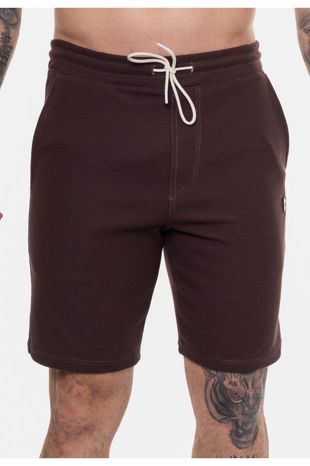 Bermuda HD Moletom Masculina Dot Marrom - P Bermuda HD Moletom Masculina Dot Marrom - P