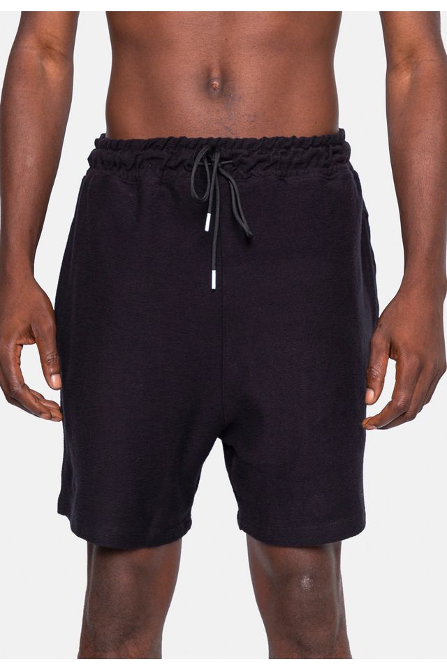 Bermuda Starter Moletom Preta - P Bermuda Starter Moletom Preta - P