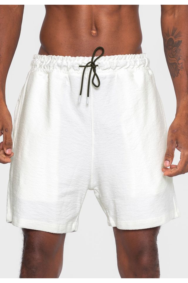 Bermuda Starter Moletom Off White - P Bermuda Starter Moletom Off White - P