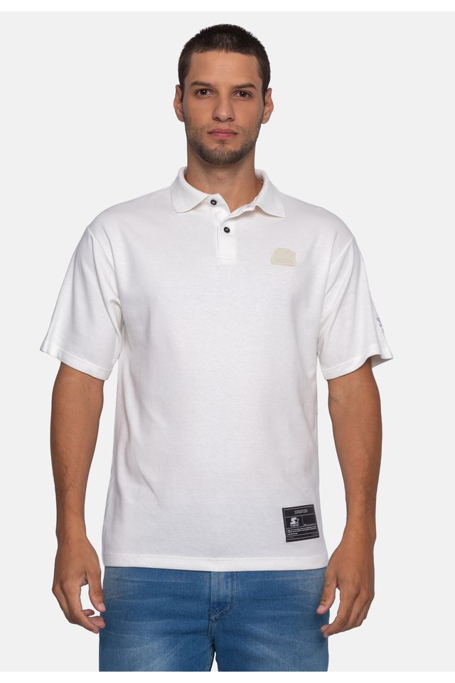 Camisa Polo Starter Masculina Off White - P Camisa Polo Starter Masculina Off White - P