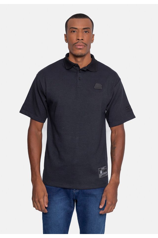 Camisa Polo Starter Masculina Preta - P
