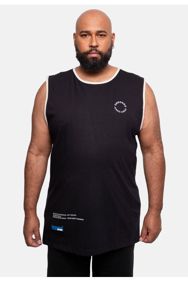 Regata Onbongo Especial Plus Size Preta - Plus P Regata Onbongo Especial Plus Size Preta - Plus P