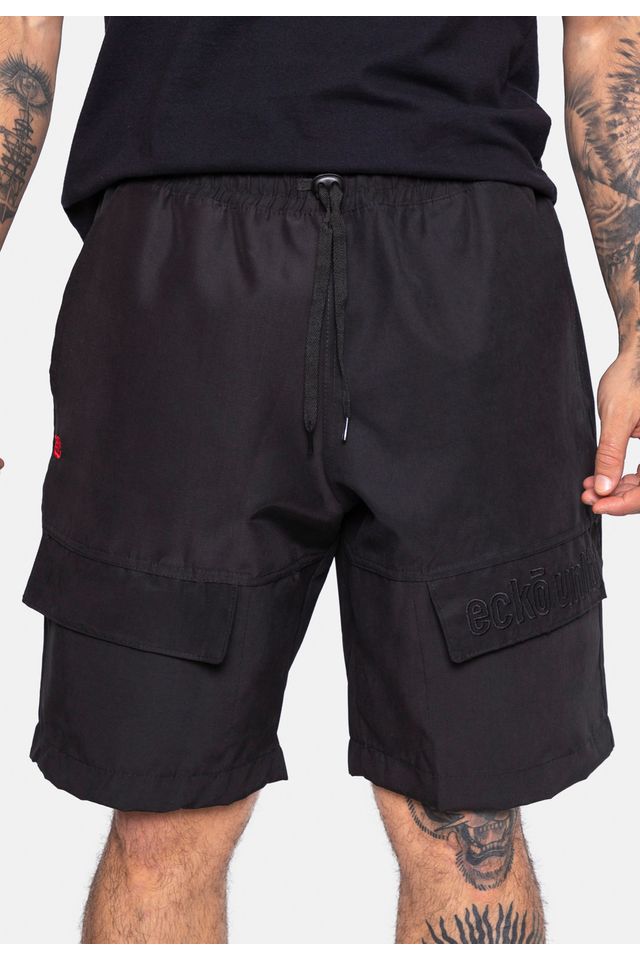 Bermuda Ecko Sintética Preta - P Bermuda Ecko Sintética Preta - P