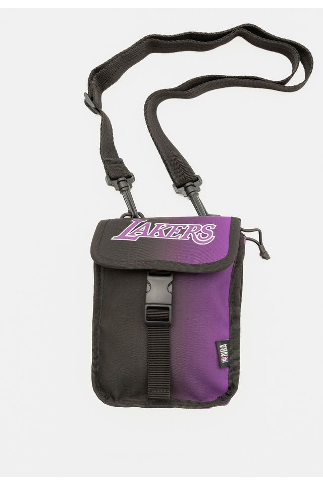 Bolsa NBA Shoulder Bag Gradient Los Angeles Lakers Roxa - ÚNICO