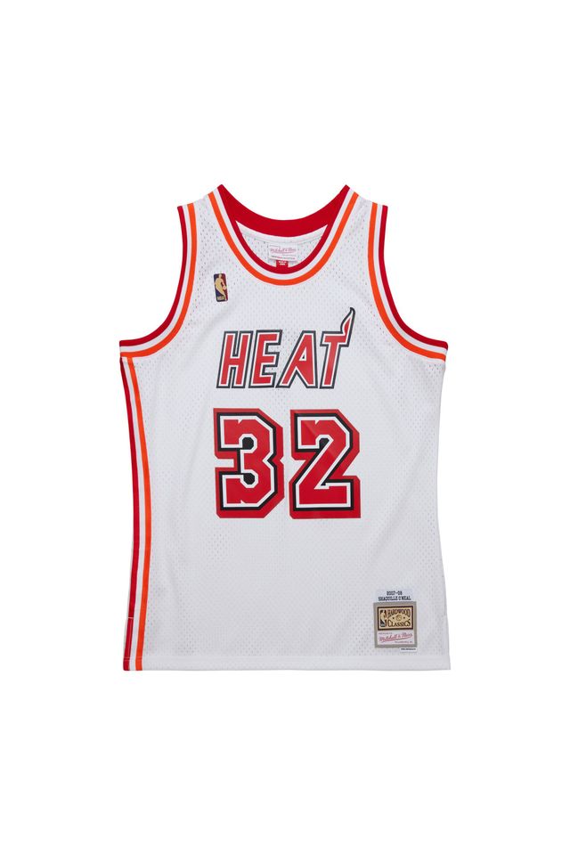 Regata Mitchell & Ness Swingman Jersey Miami Heat 2007-08 Shaquille O'Neal Branca - P