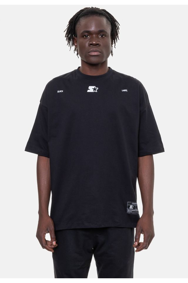 Camiseta Starter Oversized Simple Preta - P