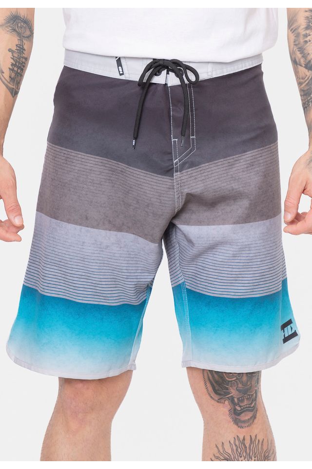 Boardshort HD Disrupted Cinza - 38