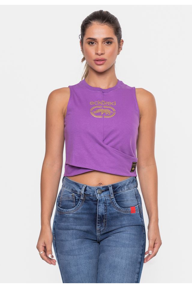 Top Ecko Feminino Bord Roxa - P Top Ecko Feminino Bord Roxa - P