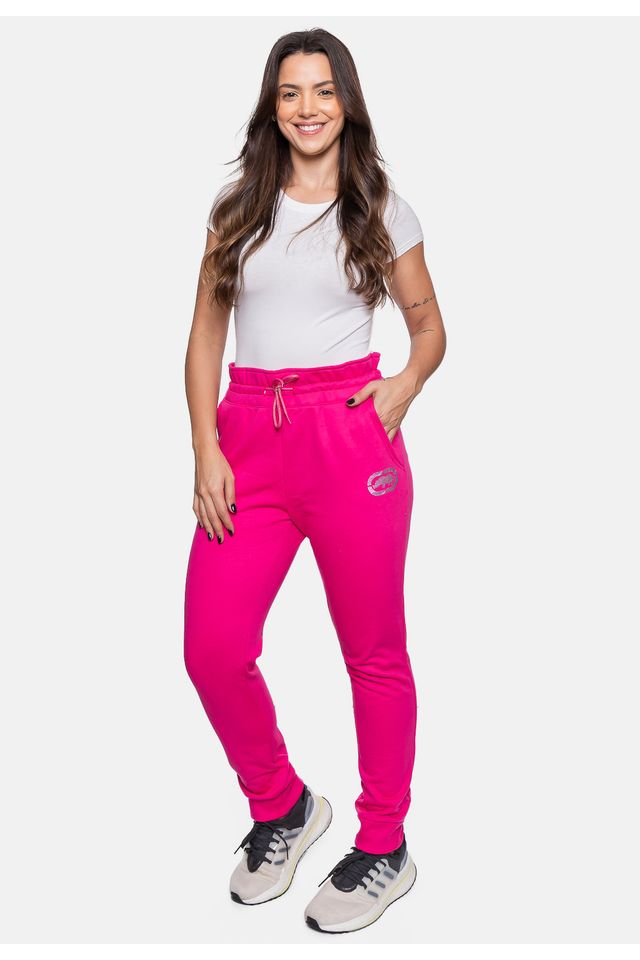 Calça Ecko Moletom Feminino Foil Rosa Pink - P