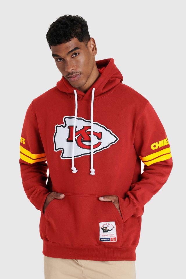 Moletom Mitchell & Ness Canguru Fechado Collab Baw x NFL Kansas City Chiefs Vermelho - P Moletom Mitchell & Ness Canguru Fechado Collab Baw x NFL Kansas City Chiefs Vermelho - P