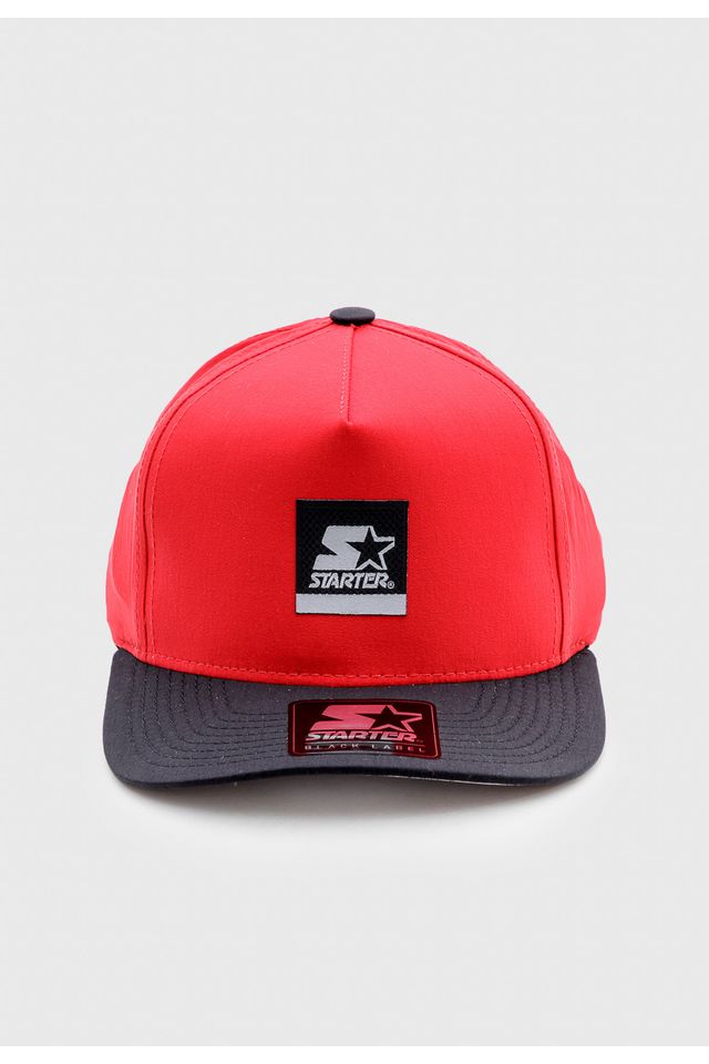 Boné Starter Aba Curva Snapback Vermelho - ÚNICO