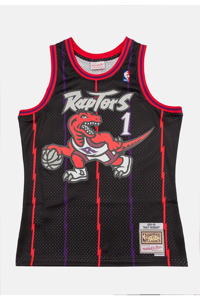 Regata Mitchell & Ness Reload Swingman Jersey Toronto Raptors 1998-99 Tracy McGrady Preta - P