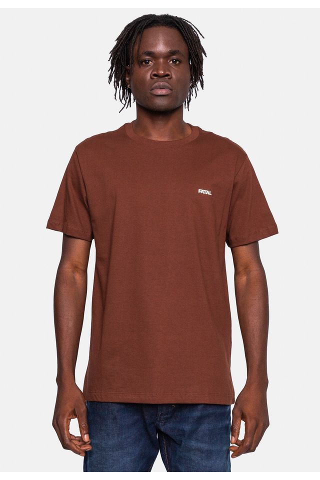 Camiseta Fatal Estampada Marrom - P Camiseta Fatal Estampada Marrom - P