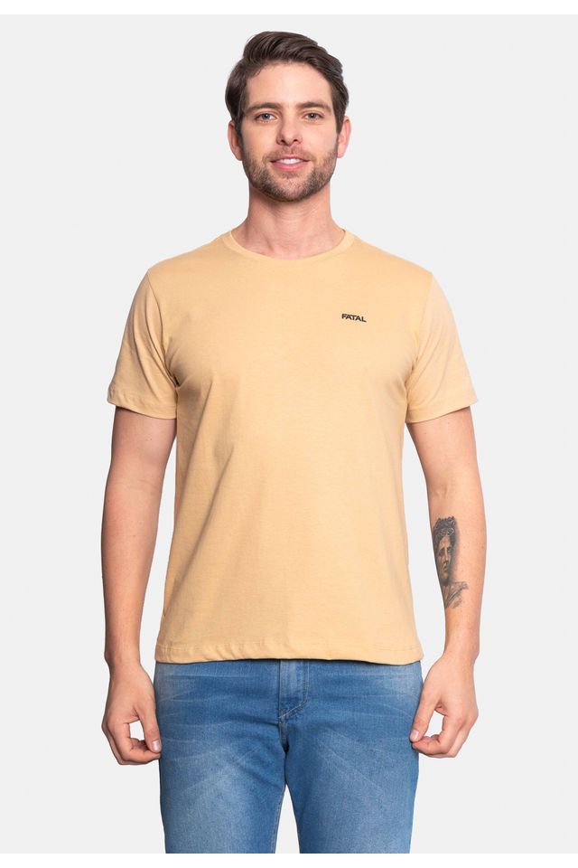 Camiseta Fatal Estampada Bege - P