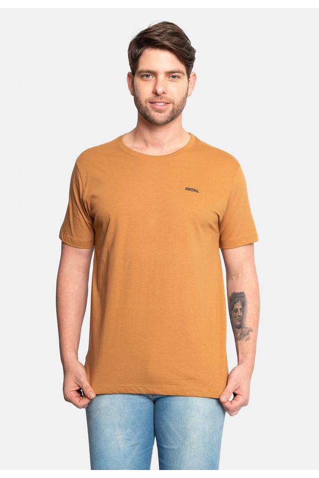 Camiseta Fatal Estampada Marrom - P Camiseta Fatal Estampada Marrom - P