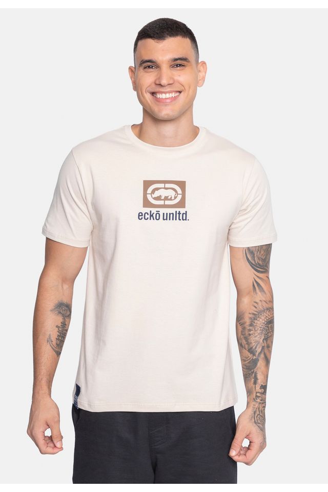 Camiseta Ecko Estampada Areia - P Camiseta Ecko Estampada Areia - P