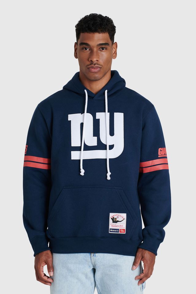 Moletom Mitchell & Ness Canguru Fechado Collab Baw x NFL NY Giants Azul Marinho - P Moletom Mitchell & Ness Canguru Fechado Collab Baw x NFL NY Giants Azul Marinho - P