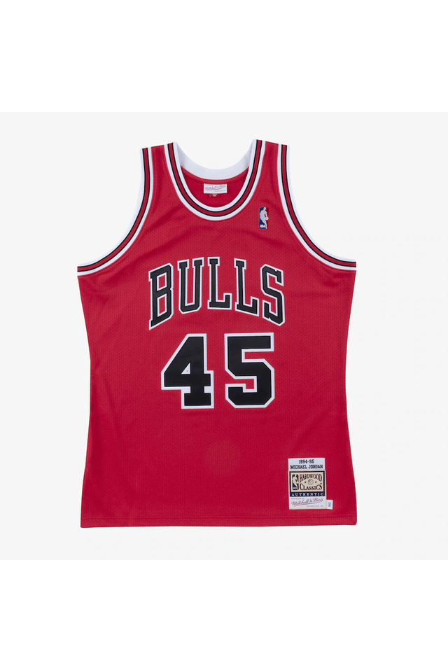 Regata Mitchell & Ness Authentic Jersey Chicago Bulls 1994-95 Michael Jordan Vermelha - M Regata Mitchell & Ness Authentic Jersey Chicago Bulls 1994-95 Michael Jordan Vermelha - M