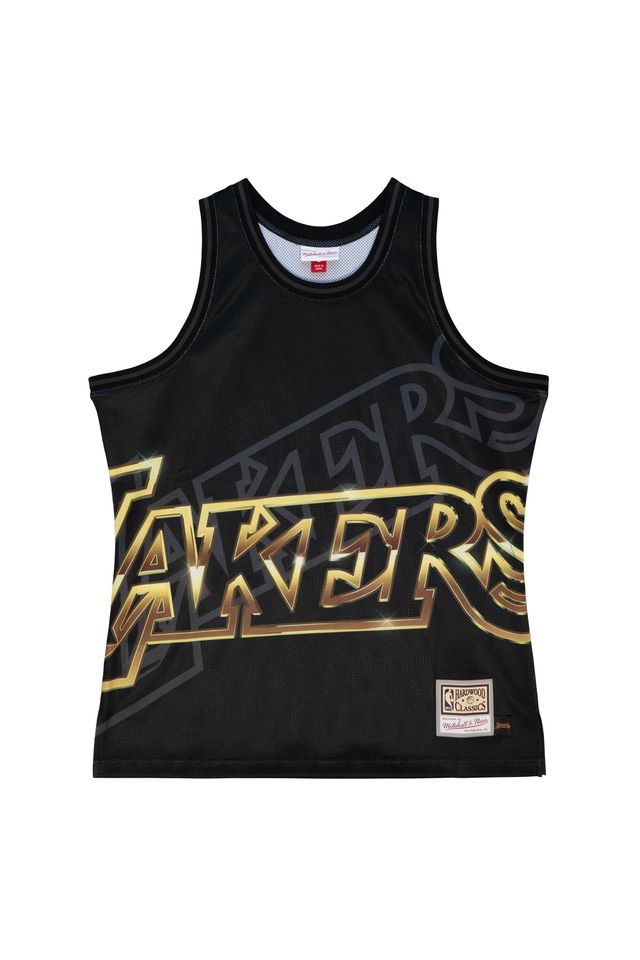 Regata Mitchell & Ness NBA Big Face 4.0 Fashion Tank Los Angeles Lakers Preta - P Regata Mitchell & Ness NBA Big Face 4.0 Fashion Tank Los Angeles Lakers Preta - P