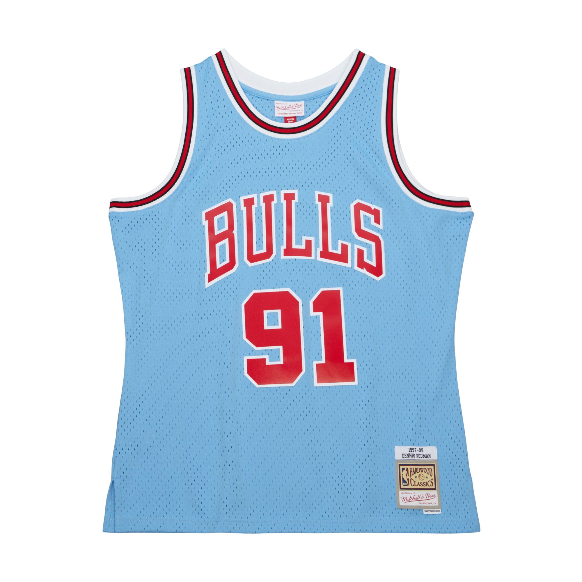 Regata Mitchell & Ness Sky Blue Swingman Jersey Chicago Bulls 1997