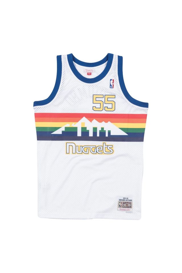 Regata Mitchell & Ness Swingman Jersey Denver Nuggets 1991-92 Dikembe Mutombo Branca - P