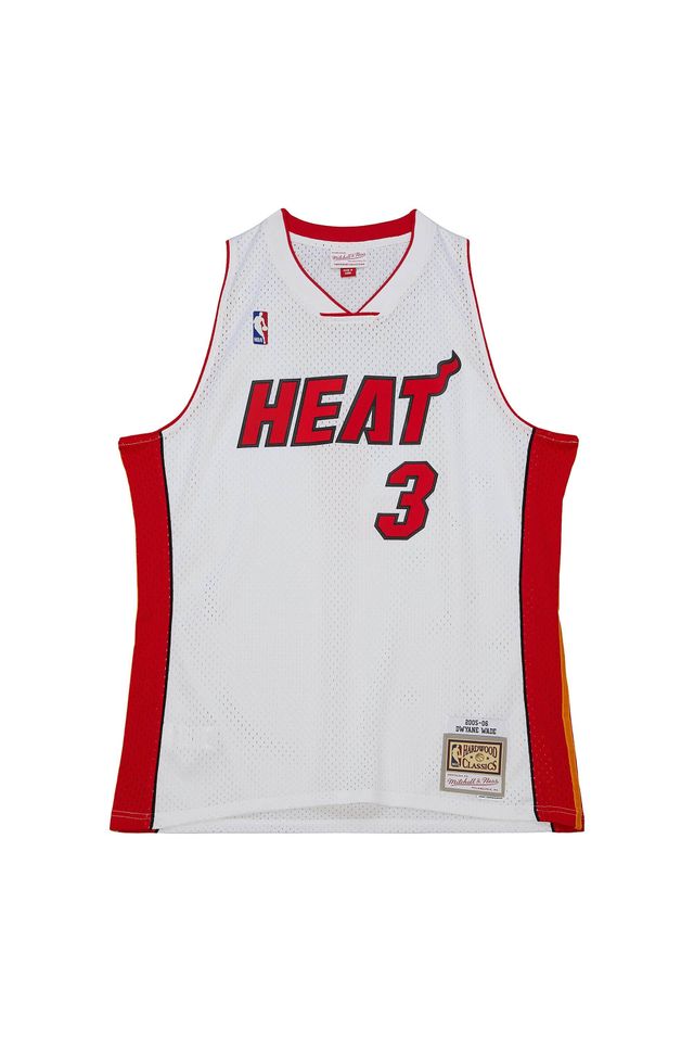Regata Mitchell & Ness Swingman Jersey Miami Heat 2005-06 Dwyane Wade Branca - P Regata Mitchell & Ness Swingman Jersey Miami Heat 2005-06 Dwyane Wade Branca - P