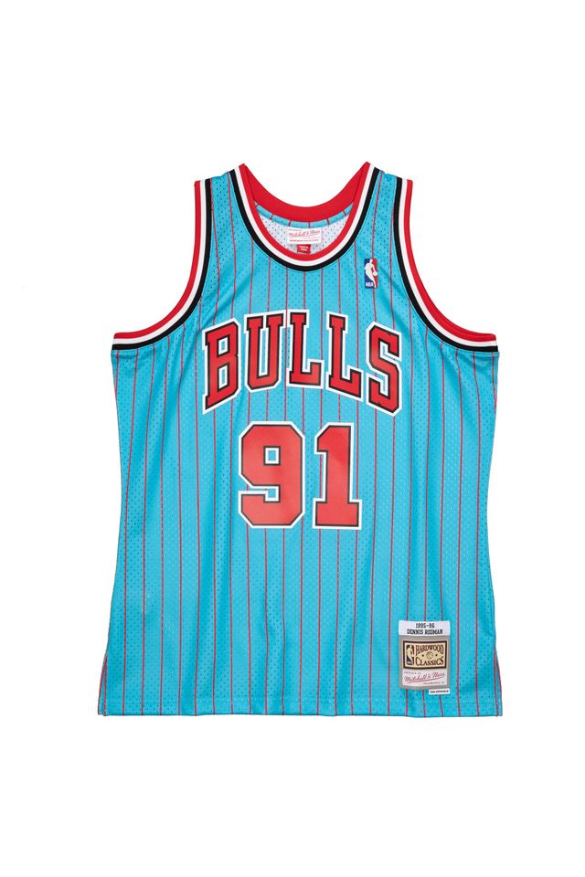 Regata Mitchell & Ness Reload Swingman Jersey Chicago Bulls 1995-96 Dennis Rodman Azul - P