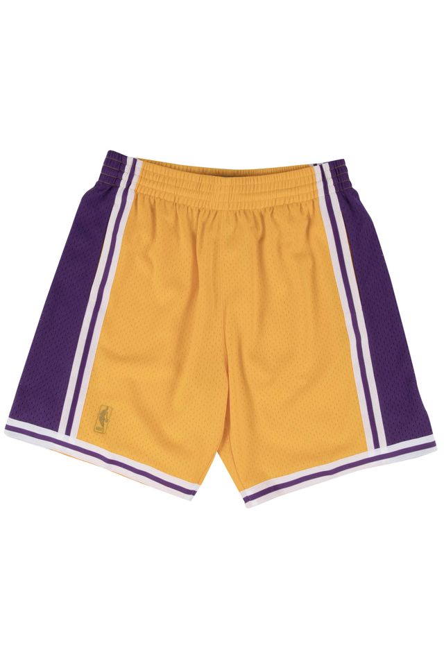 Shorts Mitchell & Ness NBA Swingman Los Angeles Lakers Home 1996-97 Dourada - P
