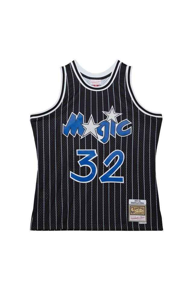 Regata Mitchell & Ness Glitter Swingman Jersey Orlando Magic 1993-94 Shaquille O'Neal Preta - P Regata Mitchell & Ness Glitter Swingman Jersey Orlando Magic 1993-94 Shaquille O'Neal Preta - P