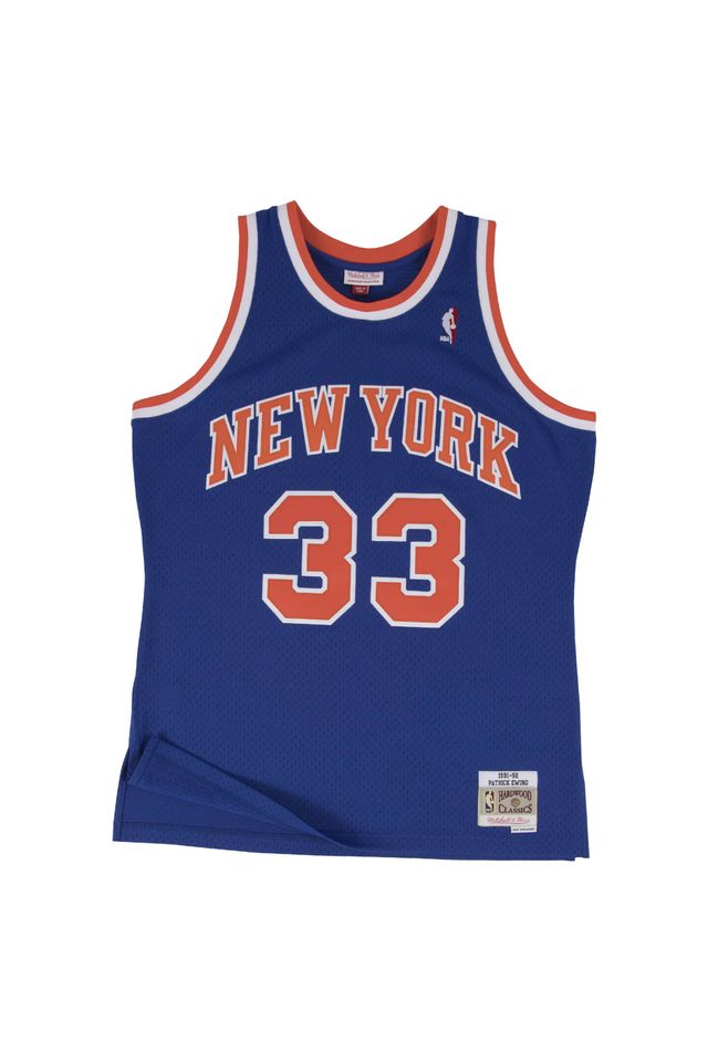 Regata Mitchell & Ness Road Swingman Jersey New York Knicks 1991-92 Patrick Ewing Azul Royal - M