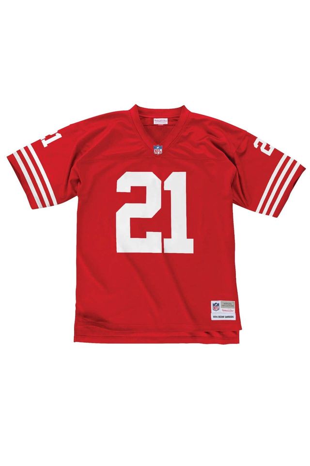 Camisa Mitchell & Ness NFL Legacy Jersey San Francisco 49ers 1994 Deion Sanders Vermelha - M