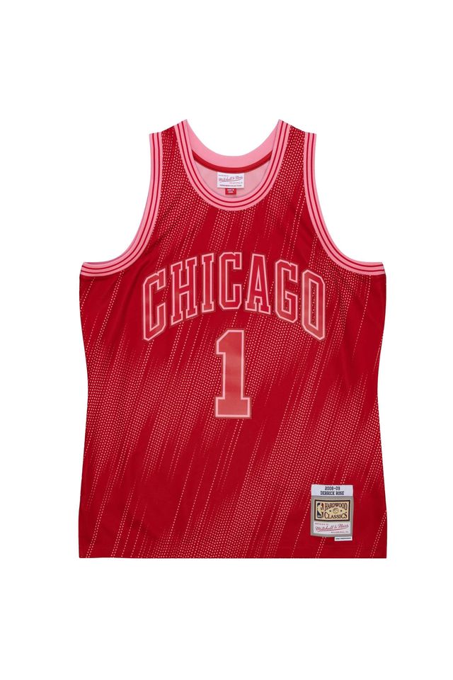 Regata Mitchell & Ness Monochrome Swingman Jersey Chicago Bulls 2008-09 Derrick Rose Vermelha - P Regata Mitchell & Ness Monochrome Swingman Jersey Chicago Bulls 2008-09 Derrick Rose Vermelha - P