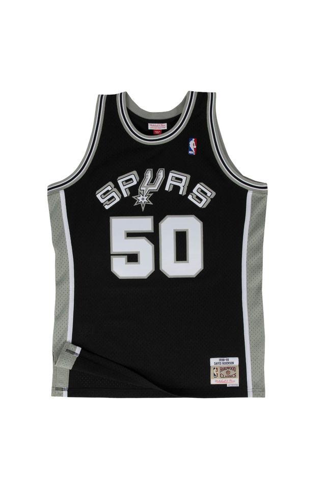 Regata Mitchell & Ness Swingman Jersey San Antonio Spurs 1998-99 David Robinson Preta - P Regata Mitchell & Ness Swingman Jersey San Antonio Spurs 1998-99 David Robinson Preta - P