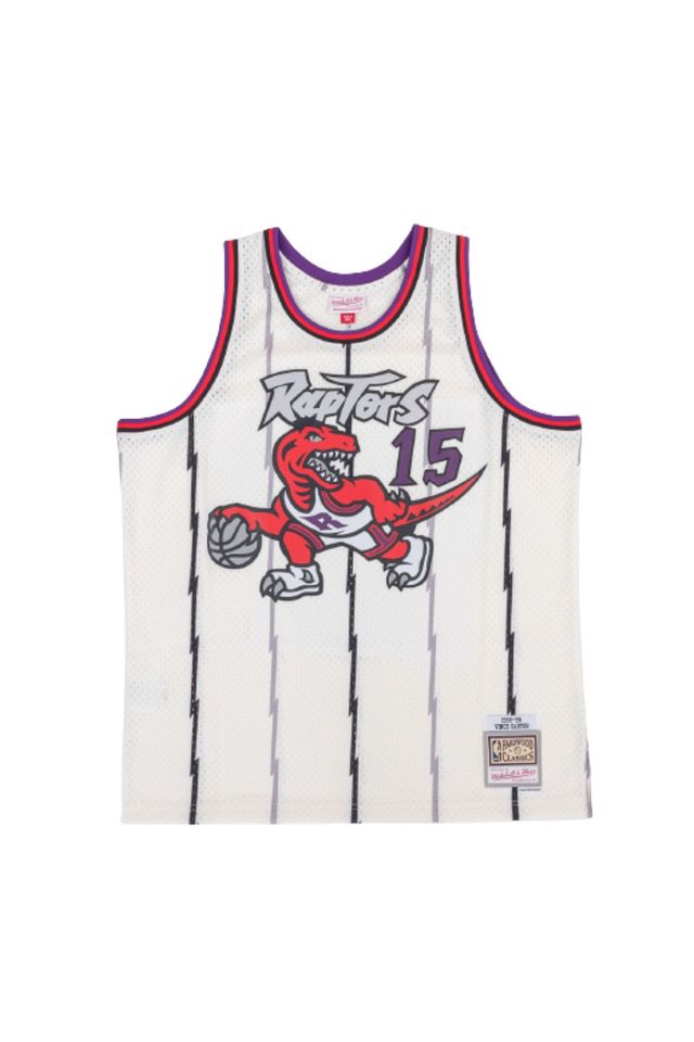 Regata Mitchell & Ness Cream Swingman Jersey Toronto Raptors 1998-99 Vince Carter Off White - P