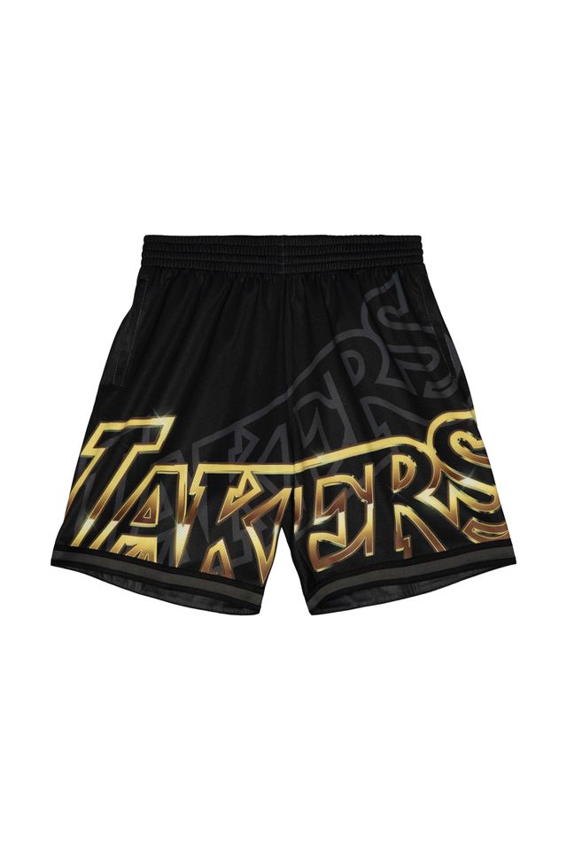 Shorts Mitchell & Ness Jersey Big Face 4.0 Fashion Los Angeles Lakers Preto - P