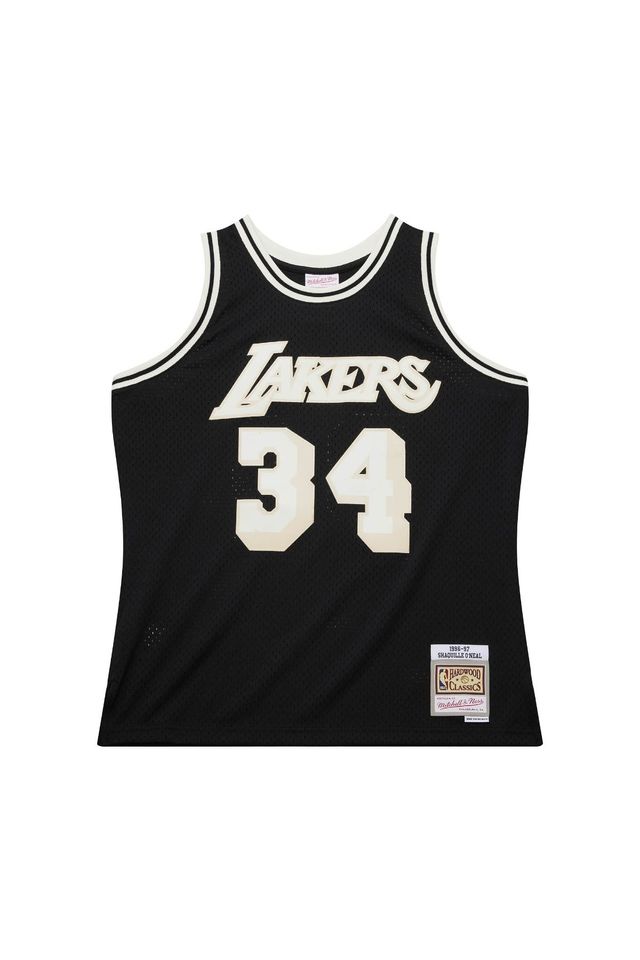 Regata Mitchell & Ness Off Court Swingman Jersey Los Angeles Lakers 1996-97 Shaquille O'Neal Preta - P