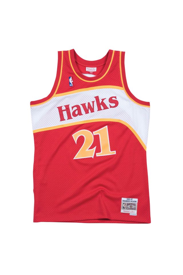 Regata Mitchell & Ness Road Swingman Jersey Atlanta Hawks 1986-87 Dominique Wilkins Vermelha - P