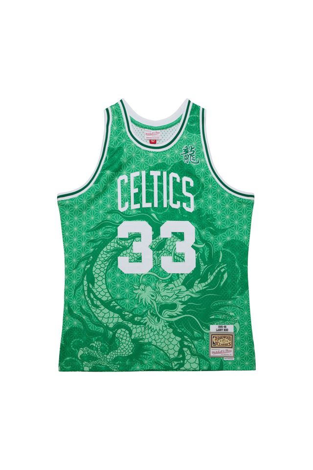 Regata Mitchell & Ness Asian Heritage 6.0 Fashion Swingman Jersey Boston Celtics 1985-86 Larry Bird Verde - P Regata Mitchell & Ness Asian Heritage 6.0 Fashion Swingman Jersey Boston Celtics 1985-86 Larry Bird Verde - P