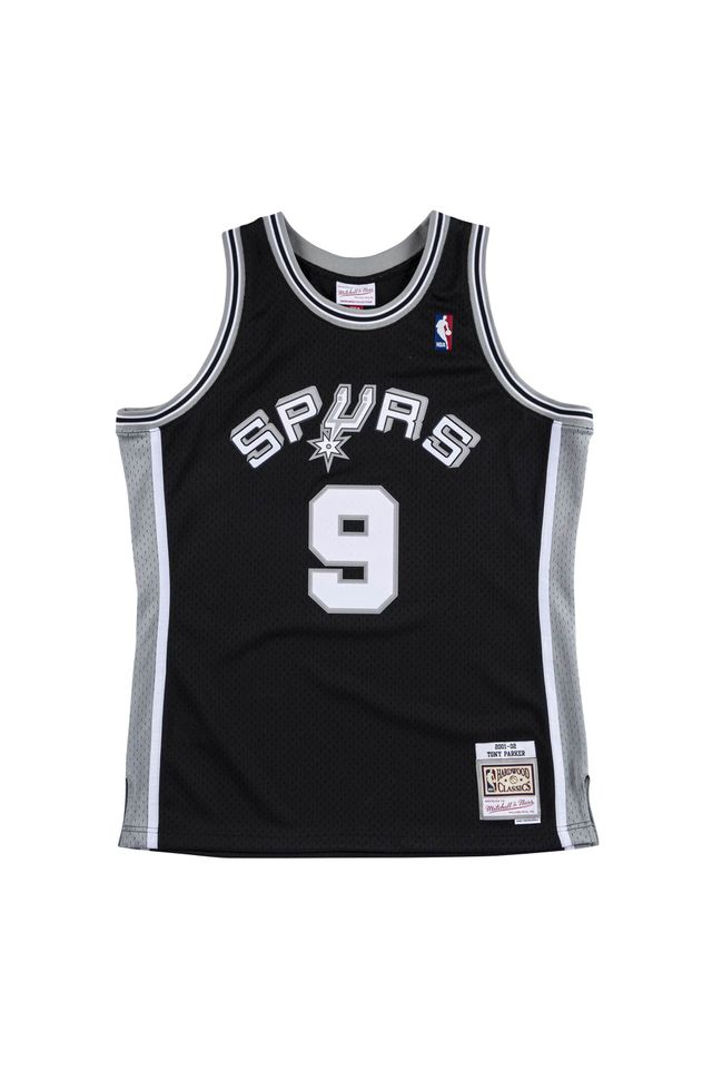 Regata Mitchell & Ness Swingman Jersey San Antonio Spurs 2001-2002 Tony Park Preta - M