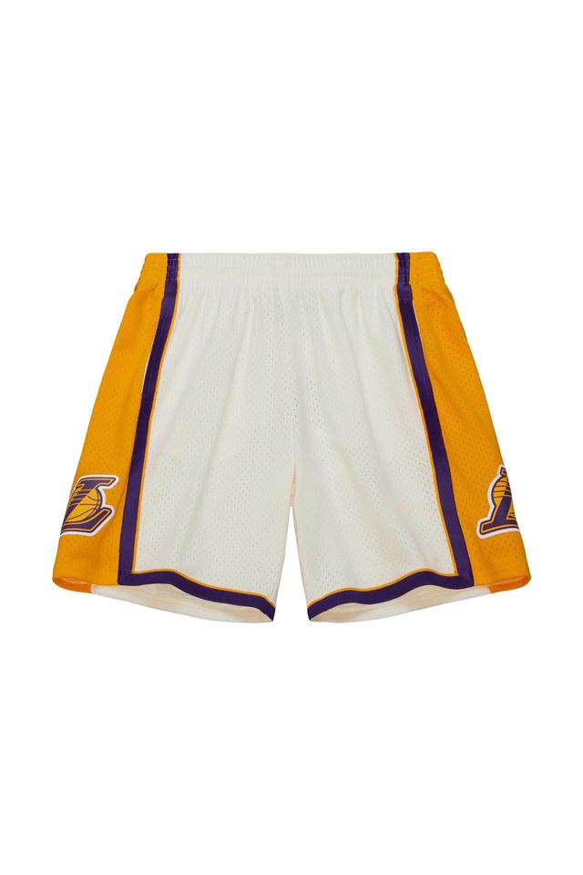 Shorts Mitchell & Ness Cream Swingman Los Angeles Lakers 2009 Branco - M
